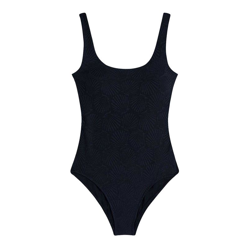 Chelsea Peers Womens/Ladies Textured Sweetheart One Piece Bathing Suit / Black